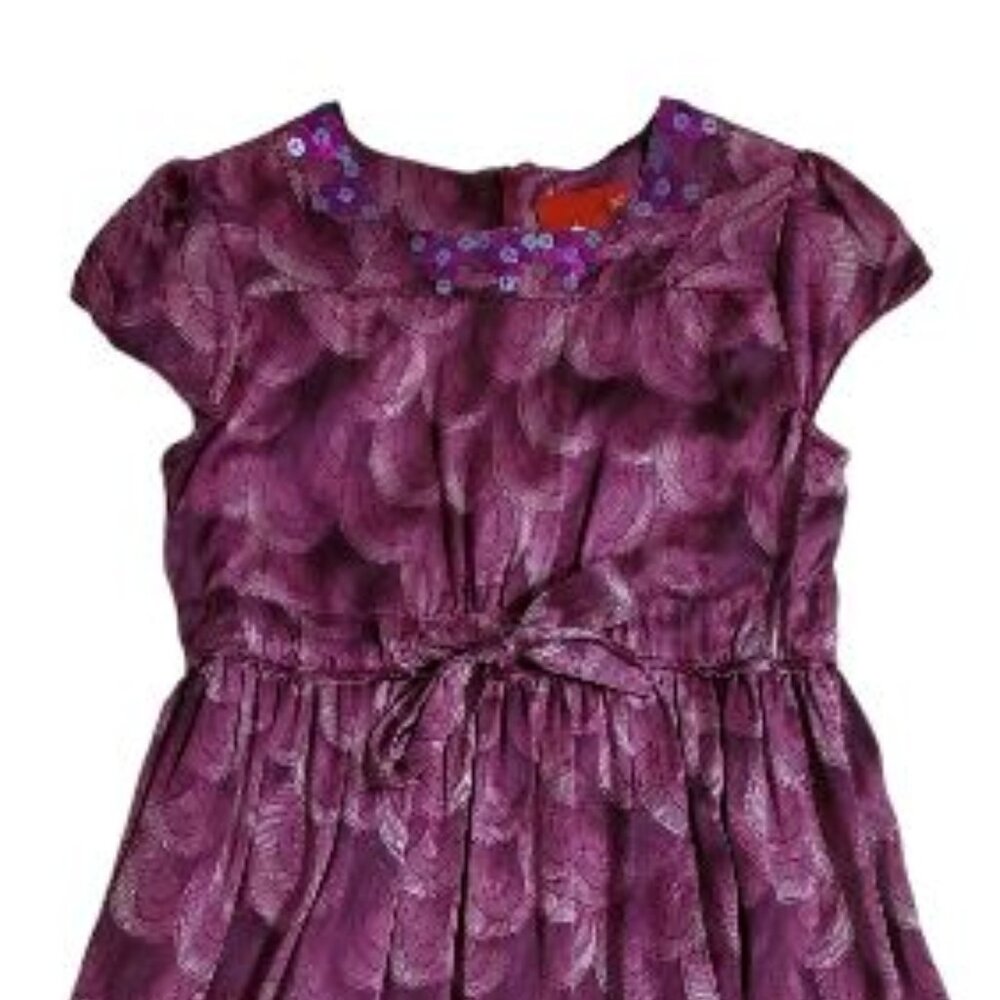 Oilily Purple Silk Dress Size 152 (US 12) - Picture 4 of 6